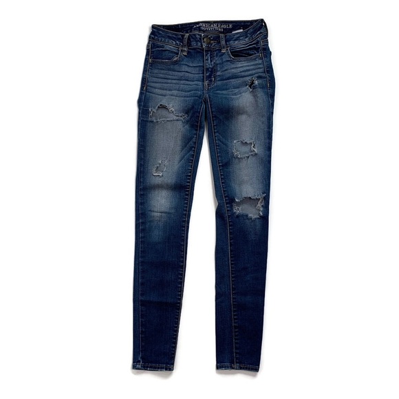 American Eagle Outfitters Denim - American Eagle Super Stretch Ripped Skinny Jeans